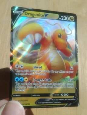 Mint 2021 Holo Full Art Dragonite V SWSH154 Black Star Promo Pokemon Card